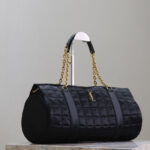 Saint Laurent Gloria In Quilted Nylon Black